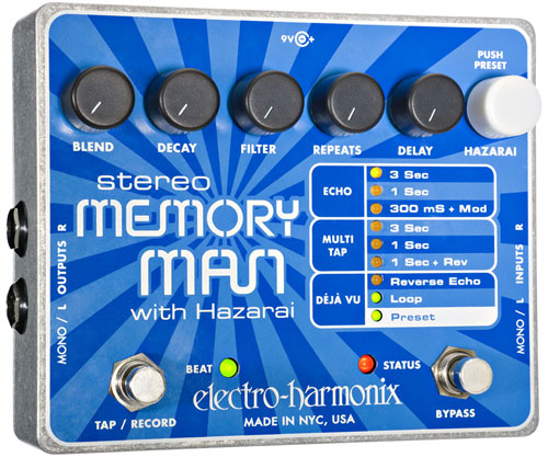 electro-harmonix Stereo Memory Man with Hazarai