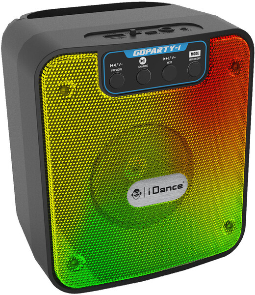 iDance GoParty 1 / Rechargeable Bluetooth® Partybox (5W with disco lightning + karaoke)