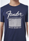 Fender Deluxe Reverb T-Shirt, Blue (Small)