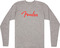 Fender Spaghetti Logo L/S T-Shirt, Size S (heather gray)