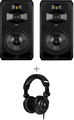 ADAM S5V Stereo set + Studio Pro SP-5 Headphones Monitores de medio campo