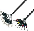 Adam Hall K3 L8 MV 0300 (8x XLRm; 8x 6,3mm TRS Jack, 3m) Multicore Klinke-XLR