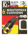 BG France A-14 S Mouth piece cushion (small, black, 6 pieces)