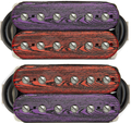 Bare Knuckle Silo Set Neck and Bridge (purple/red woodetch)