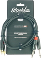 BlackLine DCD8169 (1.5m) Kabel 2x Cinch-2x Mono-Klinke 6,3mm
