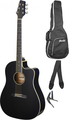 BlackLine SA-35 DSCE-BK Starterset (black) Conjunto para Principiante de  Guitarra Western