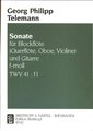 Breitkopf Sonate für Blockflöte Gerog Philipp Telemann Libri Canzoni per Flauto Dolce Soprano
