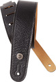 D'Addario 20GL00 Garment Leather Strap (Black) Guitar Straps