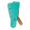 D'Addario 20GL04 Garment Leather Strap (Teal) Guitar Straps
