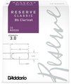 D'Addario Bb Clarinet Reserve Classic (box of 10 - strength 3.0) Bb-Klarinetteblätter 3 (Böhm)