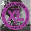 D'Addario EXL120-3D Special Pack, Super Light / 009-042 3-Pack Electric Guitar String Sets