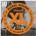 D'Addario EXL140-10P Light Top/Heavy Bottom / 010-052 E-Gitarren Saiten-Satz 10-Packs