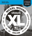 D'Addario EXL148 Extra Heavy / 012-060 (drop C tuning) Sets de Cordas para Guitarra Elétrica .012