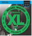 D'Addario EXL220-5 Super Light Gauge, Long Scale (040-125) Set per Basso Elettrico a 5 Corde