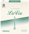 D'Addario La Voz Bb Clarinet Soft (strength soft, 10 pack, unfiled) Bb-Klarinetteblätter 1.5 (Böhm)