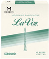 D'Addario La Voz Soprano Sax Medium (strength medium, 10 pack, unfiled) Soprano Saxophone Reeds Strength 2.5