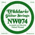 D'Addario NW 074 Cordes à l'unité pour guitare électrique