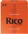 D'Addario Orange Bb Clarinet #2 RCA1020 / Unfiled (strength 2.0, 10 pack) Bb-Klarinetteblätter 2 (Böhm)