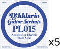 D'Addario PL 015 (set of 5)