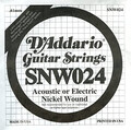 D'Addario SNW024 Nickel Wound Double Ball End (single string 024)