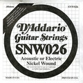 D'Addario SNW026 Nickel Wound Double Ball End (single string 026)
