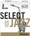 D'Addario Select Jazz Filed Alto-Sax #2 Medium / Filed (strength 2 medium, 10 pack) Alto Saxophone Reeds Strength 2