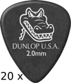 Dunlop Gator Grip Black - 2.00 (20 picks)