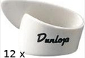 Dunlop Thumbpick White Plastic - Large 9003R (12 picks) Plettri per Pollice Cetra