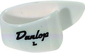 Dunlop Thumbpick White Plastic - Large - Lefthand 9013R (12 picks) Onglets de pouce pour gaucher