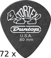 Dunlop Tortex Pitch Black Jazz - 0.60 (72 picks) Pick Sets