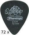 Dunlop Tortex Pitch Black Standard Pick Black - 0.73 (72 picks) Conjunto de palhetas