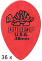 Dunlop Tortex Small Teardrop Red - 0.50 (36 picks) Pick Sets