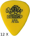 Dunlop Tortex Standard Yellow - 0.73 (12 picks) Ensembles de médiators