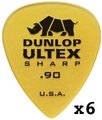 Dunlop Ultex Sharp Amber - 0.90 (6 picks)