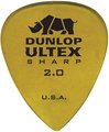 Dunlop Ultex Sharp Amber - 2.00 Médiators pour guitare