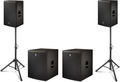 EV ELX115P + ELX118P Bundle2 (incl. stands) Sets d'enceintes pour système de sonorisation