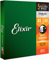 Elixir NanoWeb 5-Set Stainless Steel Long Scale (light / .045-.130) 5-String Electric Bass String Sets