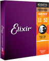 Elixir NanoWeb Ac.Guitar Phosphor Bronze Set of 5 Packs (custom light / .011-.052) Acoustic Guitar 5-Pack String Sets