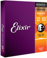 Elixir NanoWeb Ac.Guitar Phosphor Bronze Set of 5 Packs (light / .012-.053) Acoustic Guitar 5-Pack String Sets