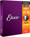 Elixir NanoWeb Ac.Guitar Phosphor Bronze Set of 5 Packs (light-medium / .012-.056) Jogo de Cordas Guitarra (Western/Acústica 5-Pack)