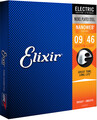 Elixir NanoWeb Plated Plain Steel Set of 5 Packs (custom light / .009-.046) Pack 5 Jogo de Cordas Guitarra Eléctrica