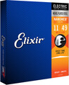 Elixir NanoWeb Plated Plain Steel Set of 5 Packs (medium / .011-.049) Packs de 5 jeux de cordes de guitare électrique