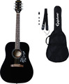 Epiphone Starling Acoustic Player Pack (ebony) Guitarra Western sem Fraque e sem Pickup