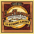 Ernie Ball 2010 Earthwood 12 String Light Conjunto de Cordas para Guitarra Western 12-Cordas