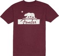 Fender Burgundy Bear Unisex T-Shirt XXL (2x-large)
