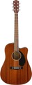 Fender CD-60SCE All-Mahogany WN (natural) Westerngitarre mit Cutaway, mit Tonabnehmer