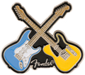 Fender Crossed Guitars Enamel Pin (multi-color) Guitar shaped Pins