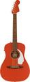 Fender Malibu Player (fiesta red) Westerngitarre ohne Cutaway, mit Tonabnehmer