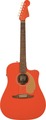 Fender Redondo Player (fiesta red) Westerngitarre mit Cutaway, mit Tonabnehmer