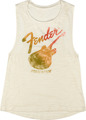 Fender Starcaster Womens Tank, Natural S (Small) Magliette Taglia S